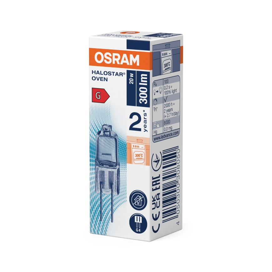 Zestaw 3x żarówek do piekarnika HALOSTAR G4/20W/12V 2700K - Osram