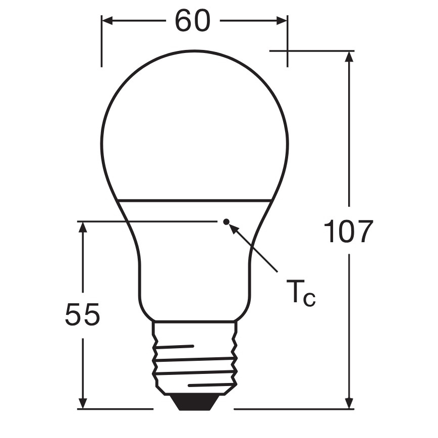 ZESTAW 3x ŻARÓWKA LED A60 E27/8,5W/230V 6500K - Osram