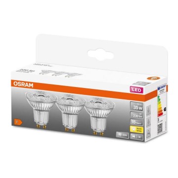 ZESTAW 3x Żarówka LED PAR16 GU10/2,6W/230V 2700K - Osram