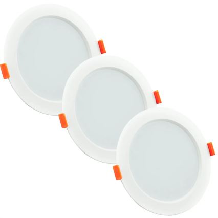 ZESTAW 3xLED Oprawa wpuszczana łazienkowa MIRO LED/6W/230V IP44