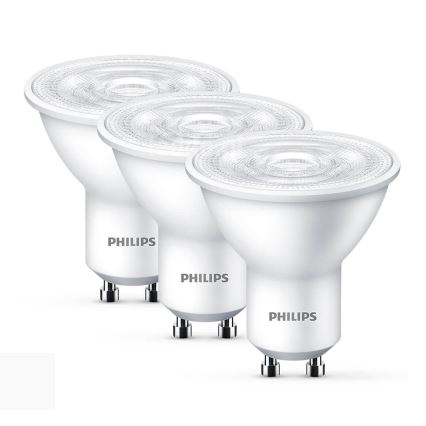 Zestaw 3xLED Żarówka Philips GU10/4,7W/230V 2700K