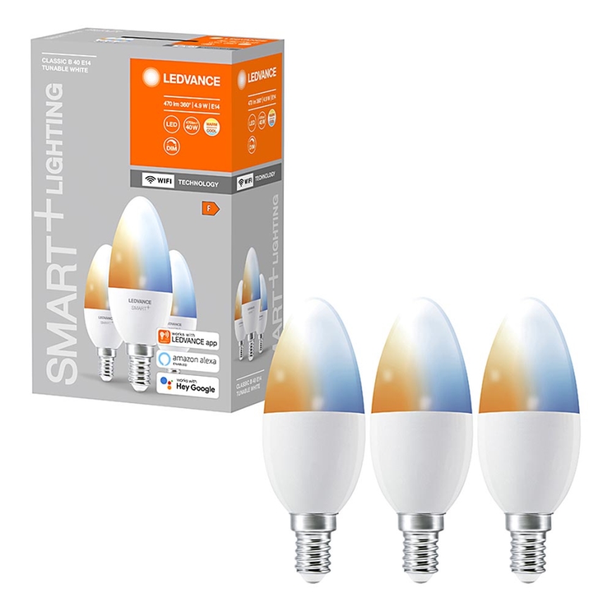 ZESTAW 3× LED Żarówka ściemnialna SMART+ E14/5W/230V 2700K-6500K Wi-Fi - Ledvance