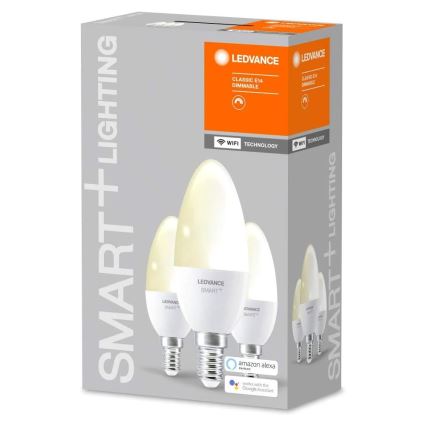 ZESTAW 3x LED Żarówka ściemnialna SMART+ E14/5W/230V 2700K Wi-Fi - Ledvance