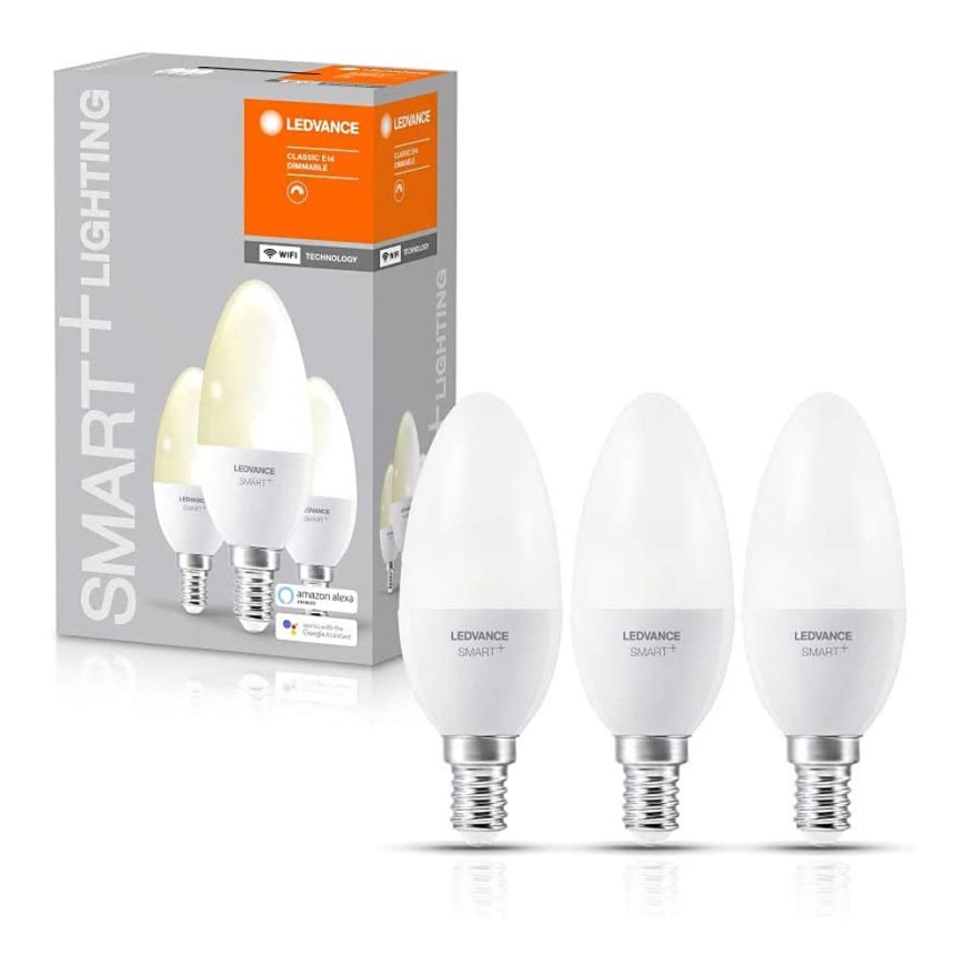 ZESTAW 3× LED Żarówka ściemnialna SMART+ E14/5W/230V 2700K Wi-Fi - Ledvance