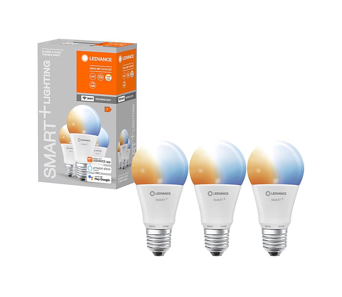 ZESTAW 3× LED Żarówka ściemnialna SMART+ E27/9,5W/230V 2700K-6500K - Ledvance