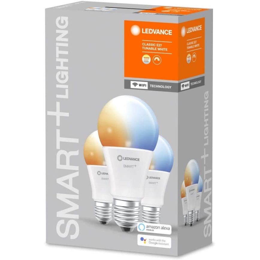 ZESTAW 3× LED Żarówka ściemnialna SMART+ E27/9,5W/230V 2700K-6500K Wi-Fi - Ledvance