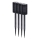 Zestaw 4 lamp solarnych DECOR LED, 1,2 V, 150 mAh, 3000 K, 39 cm, IP44, czarne
