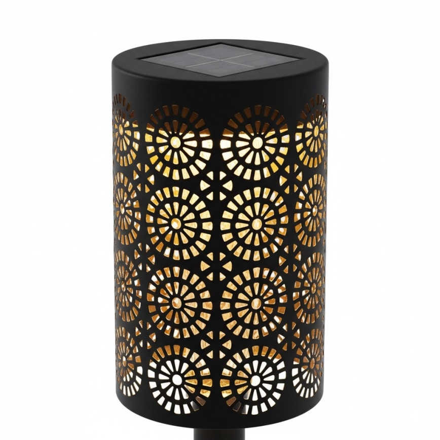 Zestaw 4 lamp solarnych DECOR LED, 1,2 V, 150 mAh, 3000 K, 39 cm, IP44, czarne