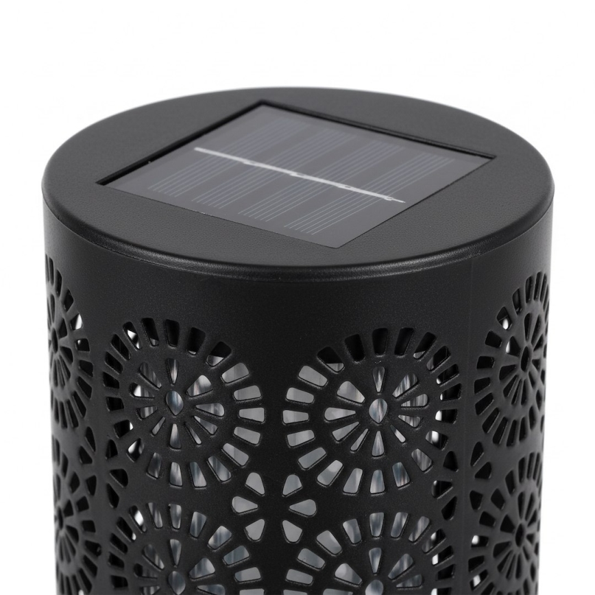 Zestaw 4 lamp solarnych DECOR LED, 1,2 V, 150 mAh, 3000 K, 39 cm, IP44, czarne