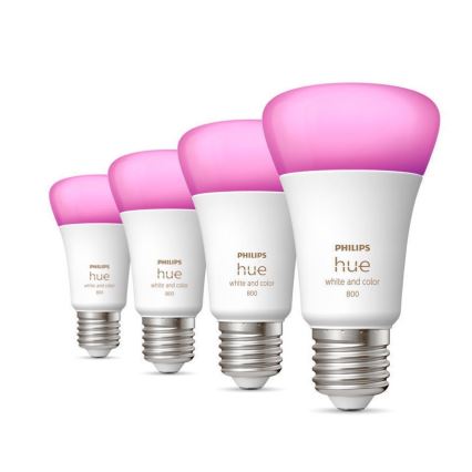 ZESTAW 4 × LED Ściemnialna żarówka Philips Hue WACA E27/6,5W/230V 2000-6500K