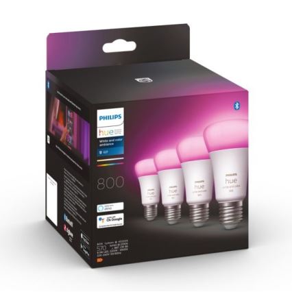 ZESTAW 4 × LED Ściemnialna żarówka Philips Hue WACA E27/6,5W/230V 2000-6500K