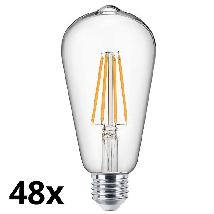 ZESTAW 48x LED Żarówka VINTAGE ST64 E27/7W/230V 2700K