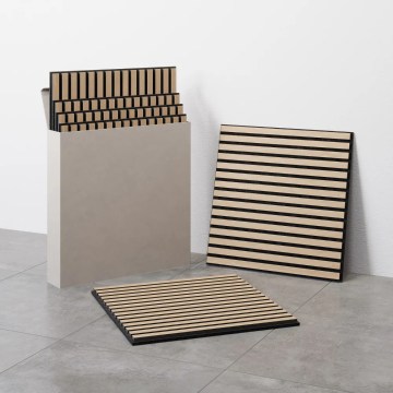 ZESTAW 4x akustycznych paneli okładzinowych VASAVIK 60x60 cm dąb naturalny