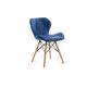 ZESTAW 4x Krzesło do jadalni TRIGO 74x48 cm ciemnoniebieskie/buk