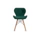 ZESTAW 4x Krzesło do jadalni TRIGO 74x48 cm jasnozielone/buk