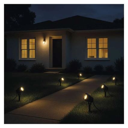 ZESTAW 4x LED RGBIC Ściemnialna lampa zewnętrzna LED/7W/230V 3000-6500K IP65 Wi-Fi Tuya