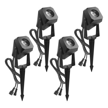ZESTAW 4x LED RGBIC Ściemnialna lampa zewnętrzna LED/7W/230V 3000-6500K IP65 Wi-Fi Tuya