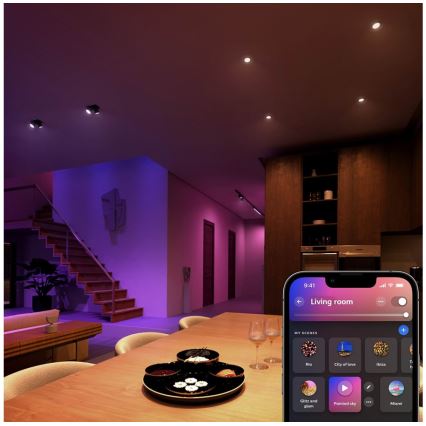 Zestaw 4x ściemnialnych żarówek LED RGBW Philips Hue WHITE AND COLOR AMBIANCE GU5,3/MR16/6,3W/12V 2000-6500K