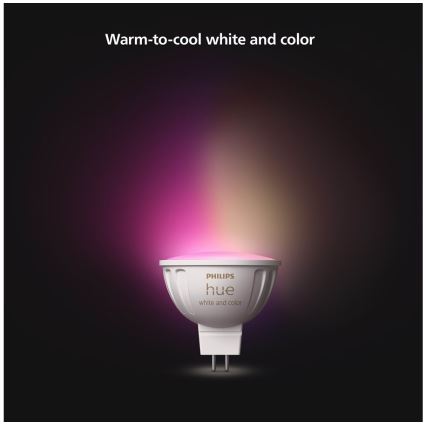 Zestaw 4x ściemnialnych żarówek LED RGBW Philips Hue WHITE AND COLOR AMBIANCE GU5,3/MR16/6,3W/12V 2000-6500K