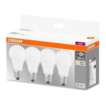 ZESTAW 4x LED Żarówka A60 E27/9W/230V 2700K - Osram ZESTAW 4x LED Żarówka A60 E27/9W/230V 2700K - Osram