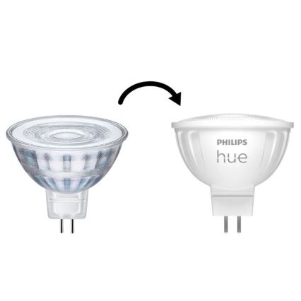 Zestaw 4x ściemnialnych żarówek LED Philips Hue WHITE AMBIANCE GU5,3/MR16/5,1W/12V 2200-6500K