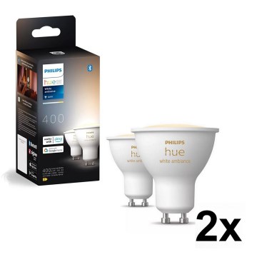 ZESTAW 4x ściemnialnych żarówek LED Philips Hue WHITE AMBIANCE GU10/4,2W/230V 2200-6500K