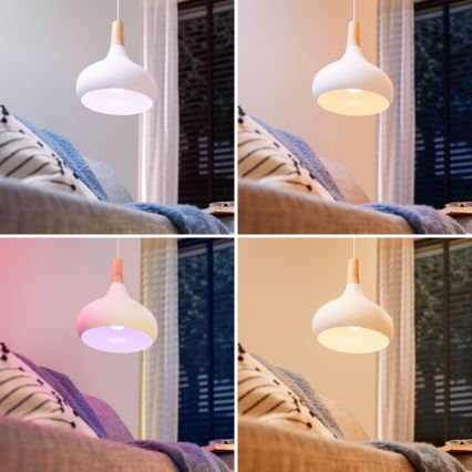 ZESTAW 4x ściemnialnych żarówek LED RGB Philips SMART C37 E14/4,9W/230V 2200-6500K
