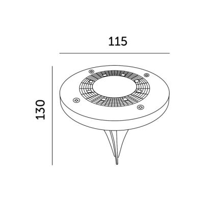 ZESTAW 4x solarnych lamp LED CLAVO LED/1xAAA 4000K IP44 300 mAh