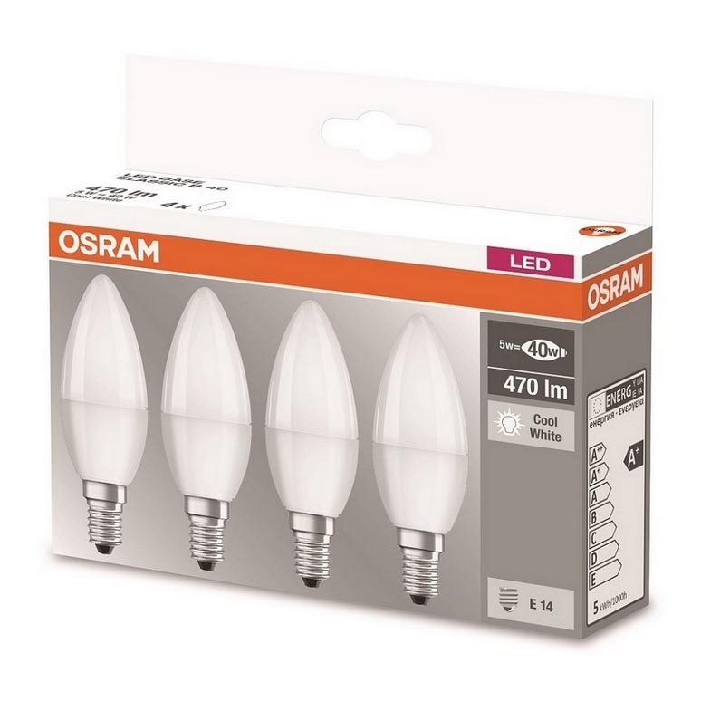 ZESTAW 4xLED Żarówka E14/5W/230V 4000K - Osram