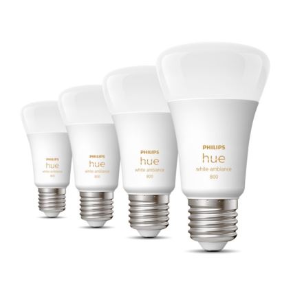 ZESTAW 4×LED Ściemnialna żarówka Philips Hue WHITE AMBIANCE E27/6W/230V 2200-6500K