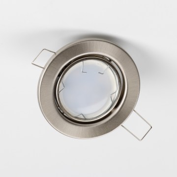 Zestaw 5 opraw wpuszczanych sufitowych do łazienki 1xGU10/4W/230V IP23 matowy chrom