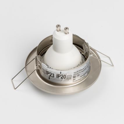 Zestaw 5 opraw wpuszczanych sufitowych do łazienki 1xGU10/4W/230V IP23 matowy chrom