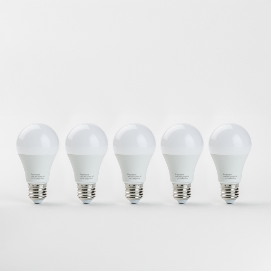 ZESTAW 5x LED Żarówka A60 E27/9W/230V 2700K - Paulmann 28780