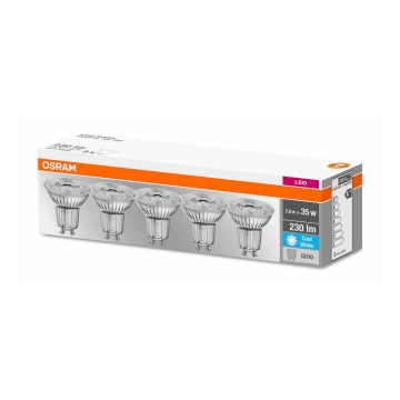 ZESTAW 5x LED Żarówka GU10/2,6W/230V 4000K - Osram