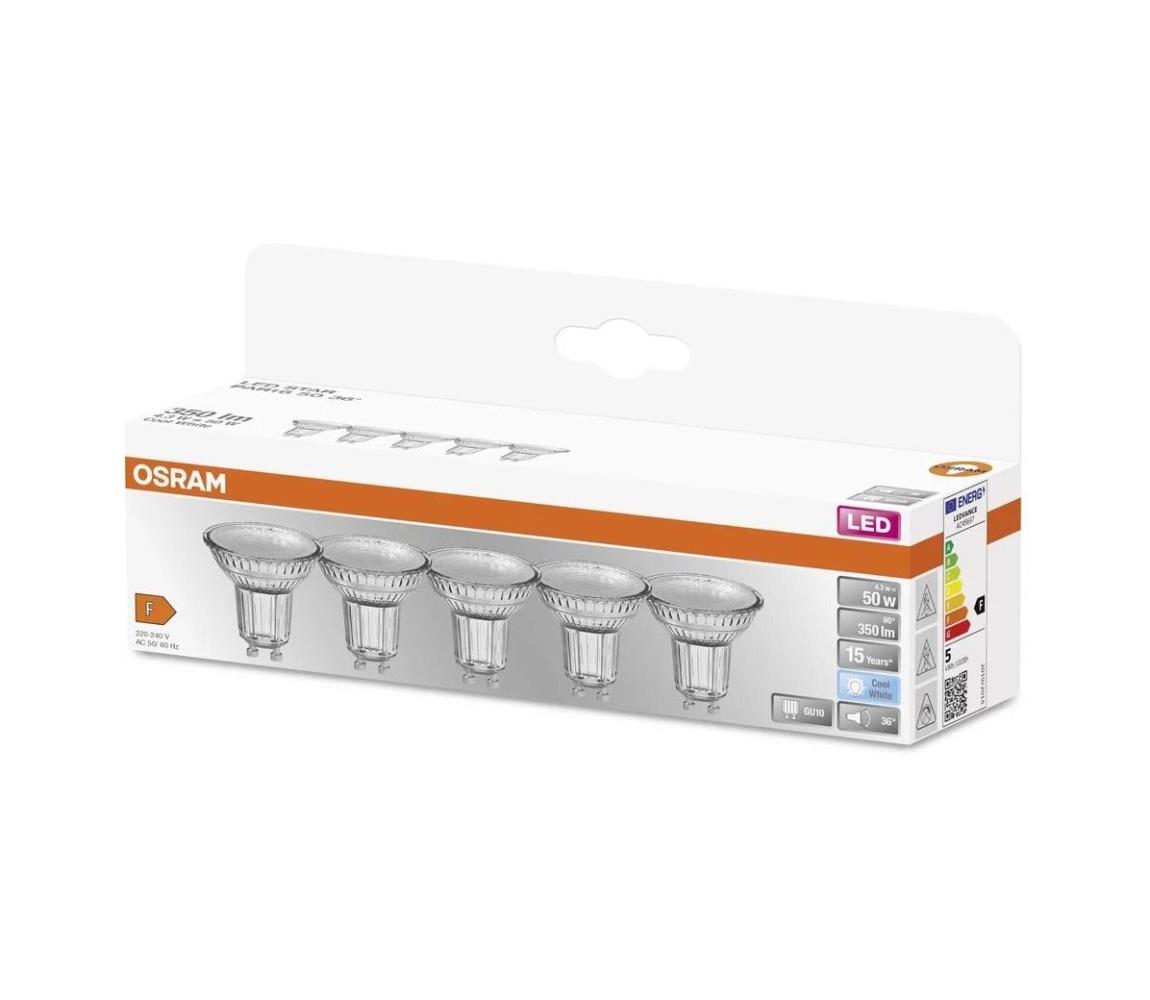 ZESTAW 5x LED Żarówka PAR16 GU10/4,3W/230V 4000K 36° - Osram