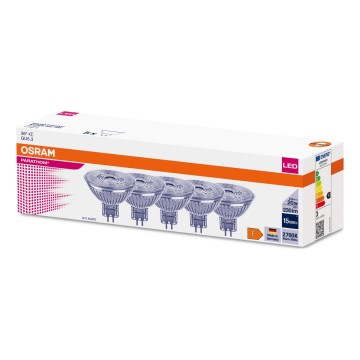 Zestaw 5x żarówek LED MR16 GU5,3/2,6W/12V 2700K 36° - Osram