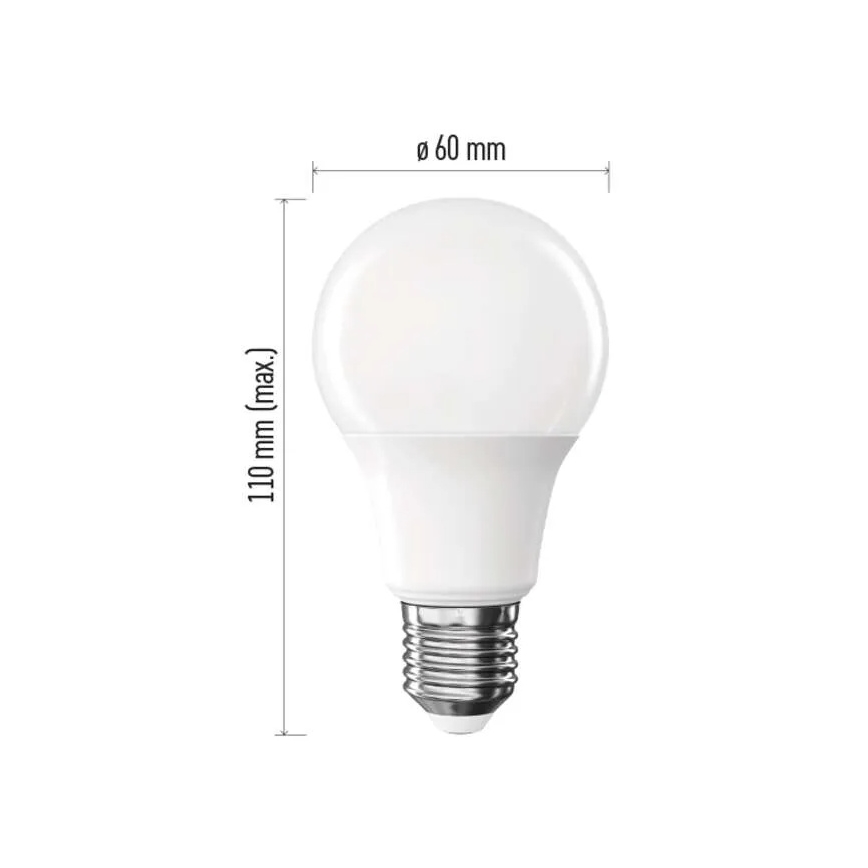 Zestaw 6 żarówek LED A60 E27/8,8W/230V 4000K