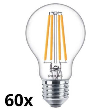 ZESTAW 60x Żarówka LED VINTAGE Philips A60 E27/10,5W/230V 2700K