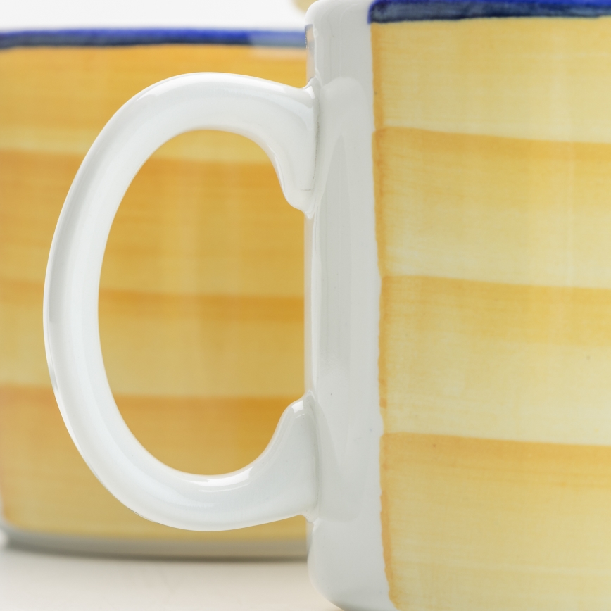 Zestaw 6x ceramiczny kubek Laura żółty