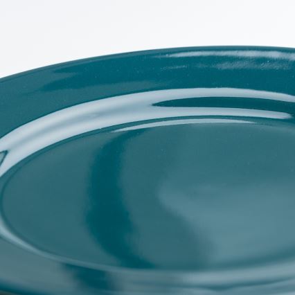 Zestaw 6x ceramiczny talerz deserowy 19 cm turkusowy