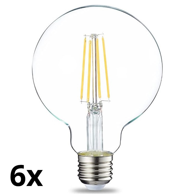 ZESTAW 6x LED Żarówka ściemnialna VINTAGE G93 E27/8W/230V 2700K