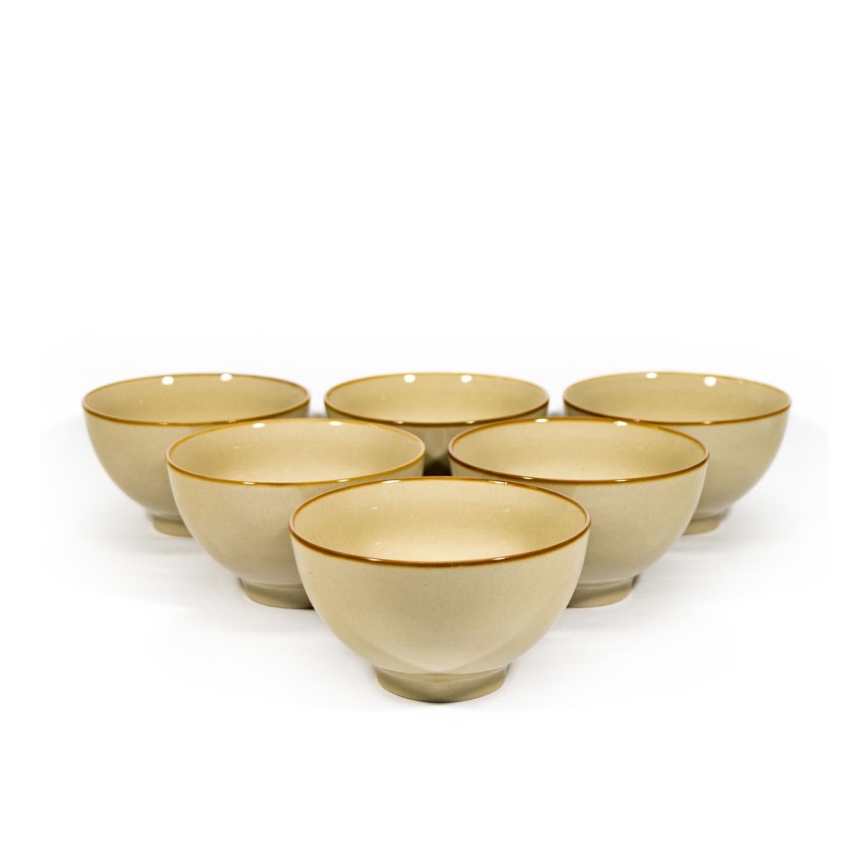 Zestaw 6x misek ceramicznych Vitrál beżowy