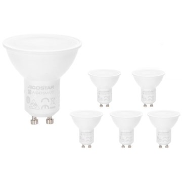 Zestaw 6x ściemnialnych żarówek LED RGBW MESH GU10/6,5W/230V 2700-6500K + pilot zdalnego sterowania - Aigostar