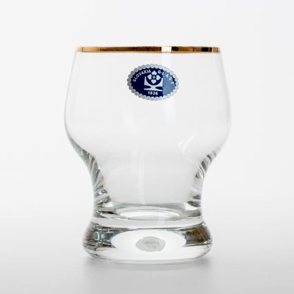 Zestaw 6x szklanka Katka 130 ml przezroczysty złoty