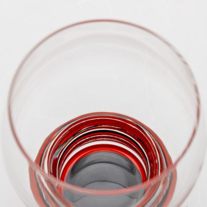 Zestaw 6x szklanka Katka 170 ml czerwony przezroczysty
