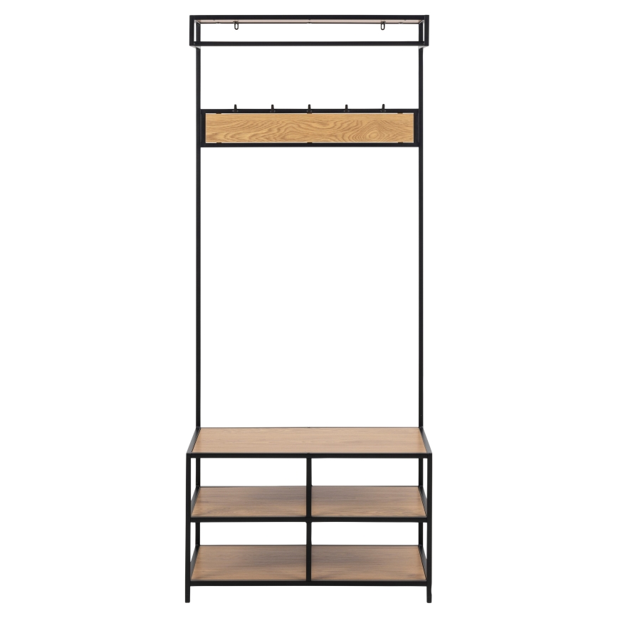 Zestaw do przedpokoju SARON dąb/czarny