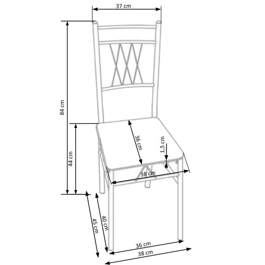 Zestaw jadalniany FAUST metal/dąb sonoma