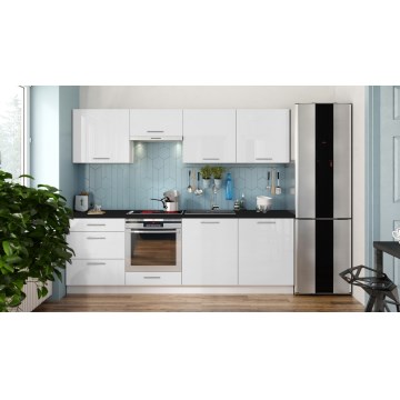 Zestaw kuchenny CELESTE 240 cm błyszczący biały