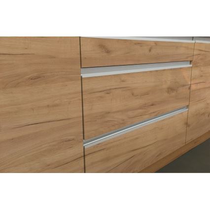 Zestaw kuchenny MARINA 240 cm dąb craft/biały połysk