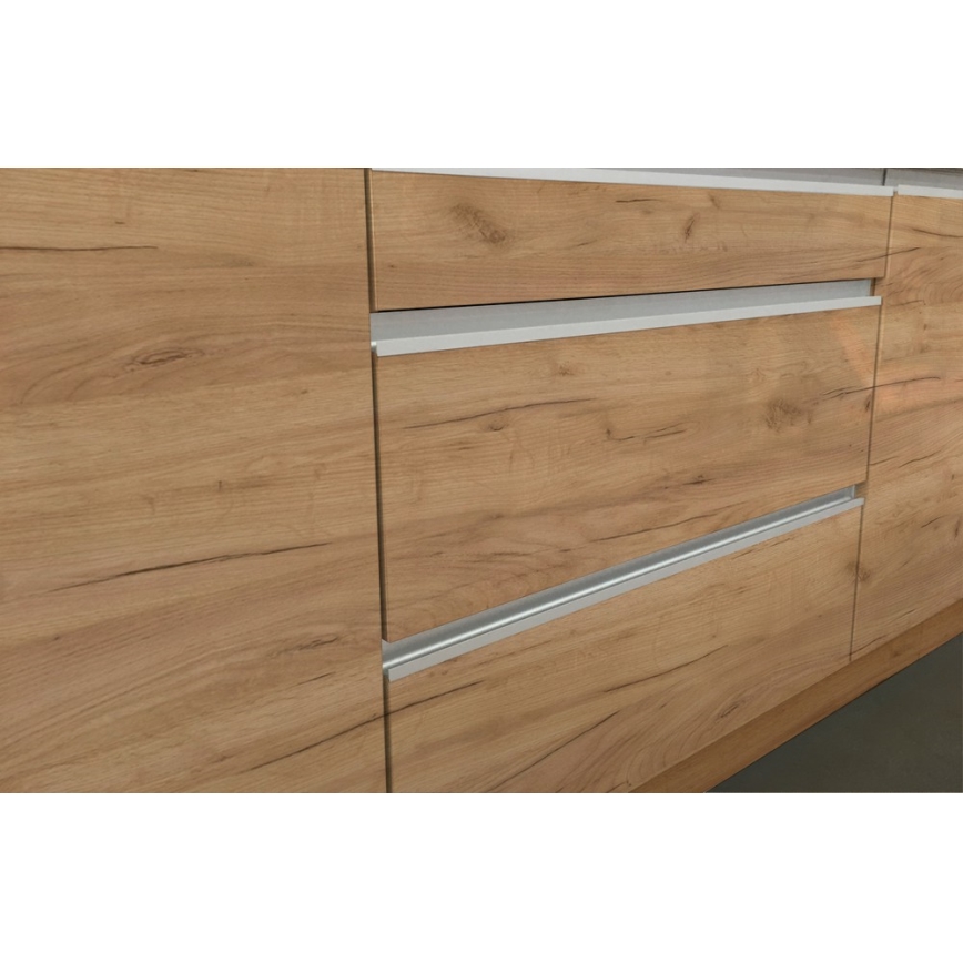 Zestaw kuchenny MARINA 240 cm dąb craft/biały połysk